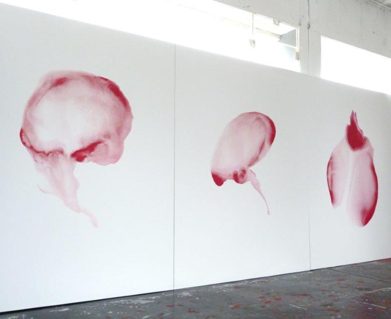 natalie lamotte 2012 Studio avec serie 250x180cm, acrylic on canvas