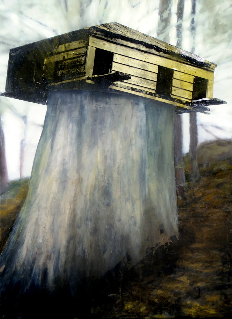 Eva Nielsen_Blumen_2013_huile_acrylique et serigraphie sur toile_190x145cm_courtesy Galerie Dominique Fiat_Paris