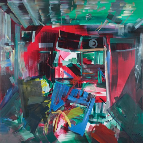 Le corps disloqué, P02, 2012, 200 x 200 cm. oil on canvas