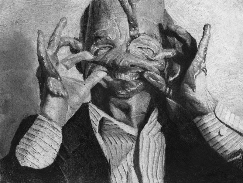 JEROME-ZONDER_Les-fruits-de-McCarthy-1_2013_mine-de-plomb-et-fusain-sur-papier_24-x-32-cm_-Courtesy-Galerie-Eva-Hober