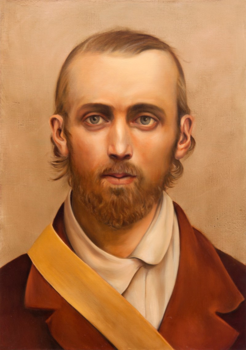 R.M. - 2014 Huile et acrylique sur panneau - 85 x 60 cm Courtesy Galerie Nathalie Obadia