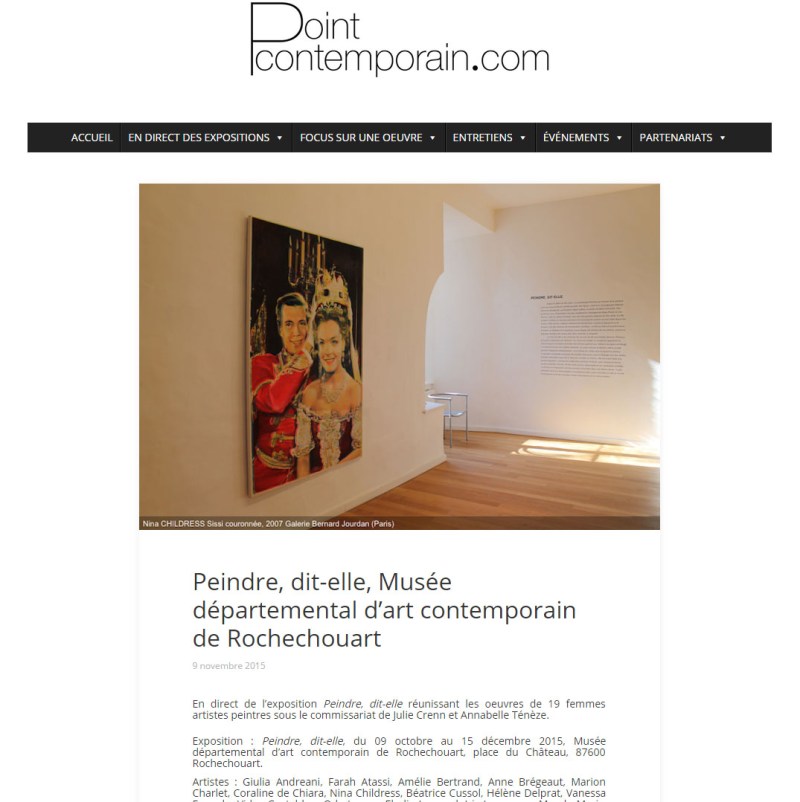 Point contemporain - peindre, dit-elle