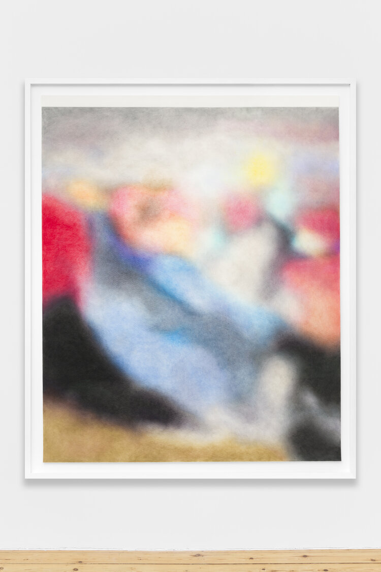  «&nbsp; Barrage de Brumadinho, Brésil, 25 janvier 2019 (1)»  Dessin aux crayons de couleur sur feutre Drawing with colour pencils on felt 130x160 cm 2020 